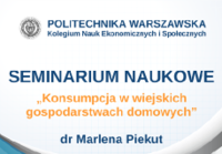 Konsumpcja w wiejskich gospodarstwach domowych Konsumpcja w wiejskich gospodarstwach domowych