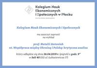 Zaproszenie na wykład Zaproszenie na wykład