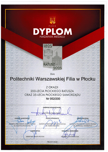 Dyplom Płock