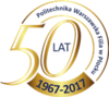 logo 50-lecia PW Filii w Płocku złoto