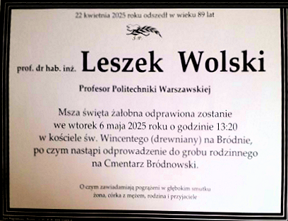 nekrolog -  prof. Wolsk 2