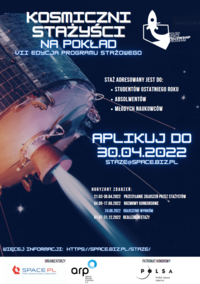 VII edycja Konkursu o Staż - Polish Space Fellowship Program